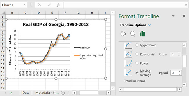 2008 excel for mac trend line